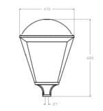 Farola LED VILLA ELITE  Aluminio 65W GxTronic - Imagen 8