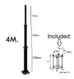 Columna Tubular Aluminio - TELESC&Oacute;PICA - 4 Metros - FACIL TRANSPORTE - Imagen 5
