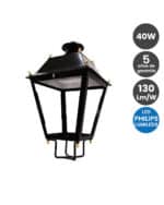 Farola Villa Acero LED 40W LUMILEDS- 5 Años De Garantía