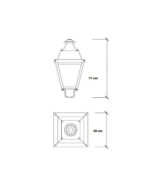 Farola Villa Acero LED 40W LUMILEDS- 5 Años De Garantía