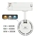Foco LED 40W - 26W NEW MAYA  Carril TRIF&Aacute;SICO - CCT - CRI+92 - UGR13 - HIGH LUMEN - Imagen 6