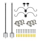 Kit De 2 Soportes Metal - 2,4 Metros - Para Iluminaci&oacute;n De Exterior Y Colgante - Imagen 3