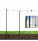 Kit De 2 Soportes Metal - 2,4 Metros - Para Iluminaci&oacute;n De Exterior Y Colgante - Imagen 4