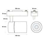 Foco Carril 30W Monof&aacute;sico CCT
