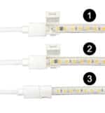 Conector De Corriente Para Tira LED 220V - 10mm + Tapa Final