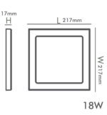Downlight + Plaf&oacute;n LED - Cuadrado MOSS 18W AJUSTABLE CCT Color Seleccionable - Imagen 7