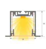 Luminaria Lineal LED - Empotrar - MOSCU MINI  0.44m 0.94m 1.44m 1.94m - IP54 - Imagen 9
