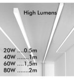 Regleta MUNICH Lineal LED  0.5m - 1m - 1,5m - 2m - IP54 -DIMABLE - Imagen 9