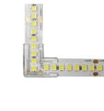 Conector Transparente Para Unión L Tiras LED COB + SMD - IP20