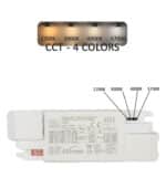 Empotrable LED 18W-24W LUCERNA - 38° - UGR11 - 2700K+CCT