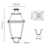Farola LED Villa Acero 40W-50W - Imagen 9