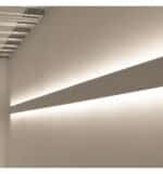 Perfil De Aluminio - BLANCO - Moldura DOBLE LUZ Para Tira LED -2 Metros - Imagen 4