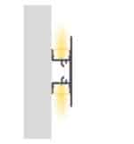 Perfil De Aluminio - BLANCO - Moldura DOBLE LUZ Para Tira LED -2 Metros - Imagen 8