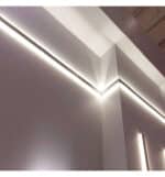 Perfil De Aluminio - BLANCO - Moldura DOBLE LUZ Para Tira LED -2 Metros - Imagen 10