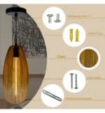 L&aacute;mpara LED Filamento Colgante - Golden Glass - 4W - Ambar - Imagen 5