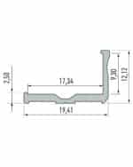 Perfil Superficie PRO -L- Cornisa 2 Metros - Imagen 4