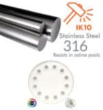 Bombilla LED Blanco 6000K Sumergible 36W PAR56 - DC12V - IP68 - Acero 316 - IK10 - Piscina - Imagen 7