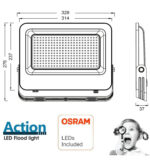 Proyector LED 200W  OSRAM CHIP - Imagen 3