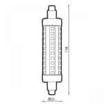 Bombilla Led R7S 10W 118 mm - Imagen 3
