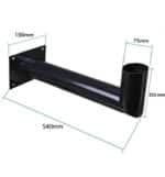 Soporte Para Farola Solar Para Pared Acero Negro - Imagen 3