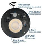 Empotrable LED 7W - Circular - IP65 - CCT - Sensor De Movimiento PIR - - Imagen 7