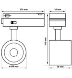 Foco LED 40W - 34W ODENSE Blanco Carril Monof&aacute;sico - CCT - CRI+92 - UGR13 - 24&ordm;
