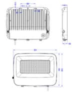 Foco Proyector 200W-150W-100W Potencia Y Color Seleccionable Chip Lumileds IP66 - Imagen 5