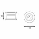 Foco Downlight Led Negro Cromo 5W Cct