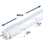 Tubo LED 9W Cristal 60cm 300&ordm; - ALTA LUMINOSIDAD - SAMSUNG CHIP - Imagen 4