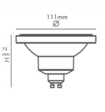 L&aacute;mpara LED AR111 14W 24&ordm; GU10 - UGR19 - Imagen 9
