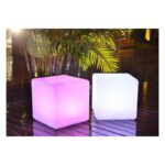 Cubo LED exterior RGBW 1.2W - Recargable - 35X35cm - IP65