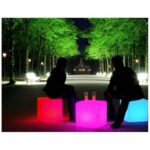 Cubo LED exterior RGBW 1.2W - Recargable - 35X35cm - IP65