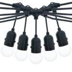 Kit guirnalda luces exterior 10 metros + 10 bombillas LED E27 1W - IP44 - Blanco c&aacute;lido - Imagen 5