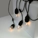 Guirnalda solar exterior - 15 Bombillas LED filamento E27 - IP44 - 10 metros