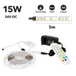 Kit tira LED musical RGB WiFi Alexa/Google Home con fuente, mando y controlador 5 metros - Imagen 3