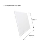 Pack de 10 paneles LED slim 60X60 cm - Driver Philips - 44W - UGR19 - Imagen 9