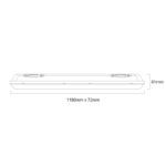 Pantalla estanca LED / Luz de emergencia - CCT - 120cm - Conectable - 40W - IP65