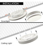 Plaf&oacute;n + Downlight LED - Circular - Potencia Ajustable 18W - 16W - 14W - 12W - 5CCT - SMD2835 140Lm/W - IP44 - Imagen 6