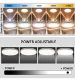 Plaf&oacute;n + Downlight LED - Circular - Potencia Ajustable 18W - 16W - 14W - 12W - 5CCT - SMD2835 140Lm/W - IP44 - Imagen 7