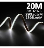 Tira LED 220V | 280xLED/m | 20m | SMD2025 | 1596Lm/M | 14W/M | IP67 | 10mm | Corte cada 5cm - Imagen 7