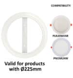 Aro convertidor de Placa Slim Ø225mm a Plafón de Superficie - Imagen 4