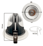 Foco Empotrable Orientable LED - 44W - Driver Philips Certa Drive - 24º - CCT - CRI+92 - Imagen 12