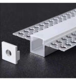 Perfil Aluminio empotrable en Yeso / Pladur - para Tira LED - 2 metros - Imagen 4