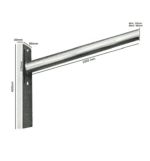 Soporte para Farola - para Columna y Pared- Acero Galvanizado - 100cm - Imagen 8