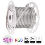 Tira de led 220V RGB exterior 10w metro bobina 50 metros
