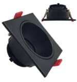 Aro cuadrado basculante - Serie Oculus - GU10-MR16 - Exterior negro - Imagen 3