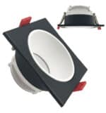 Aro cuadrado basculante - Serie Oculus - GU10-MR16 - Exterior negro - Imagen 5