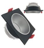 Aro cuadrado basculante - Serie Oculus - GU10-MR16 - Exterior negro - Imagen 6