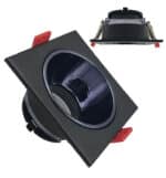 Aro cuadrado basculante - Serie Oculus - GU10-MR16 - Exterior negro - Imagen 7