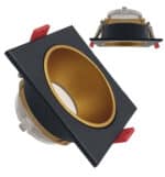 Aro cuadrado basculante - Serie Oculus - GU10-MR16 - Exterior negro - Imagen 8